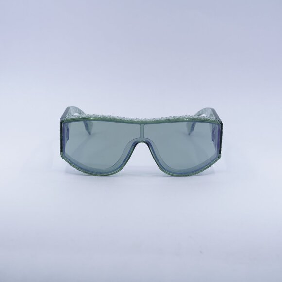 Fendi FE40128I 93Q Sunglasses Green Shield Frame, Green Lenses - Picture 2 of 10